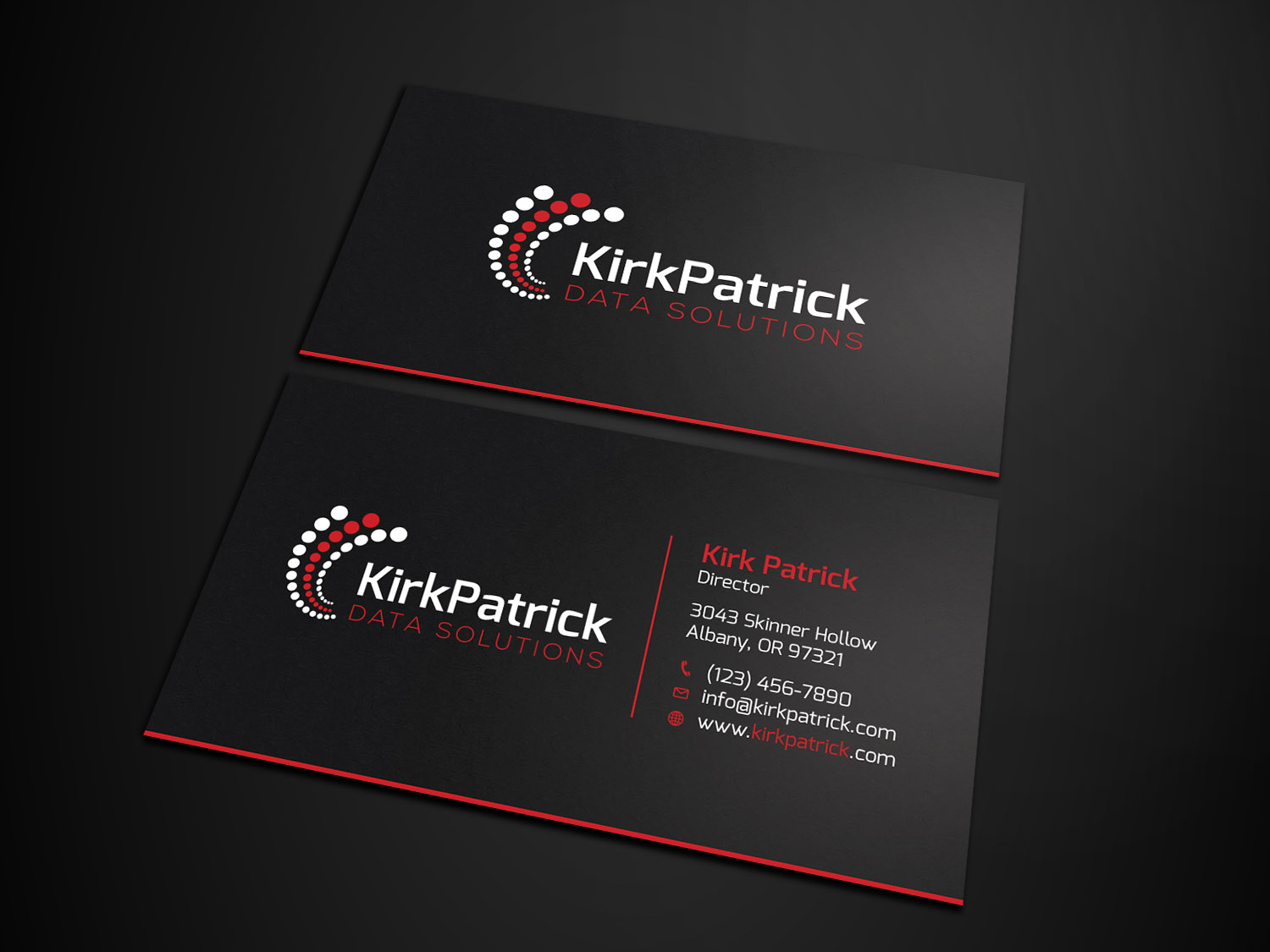 Black Color business card 5